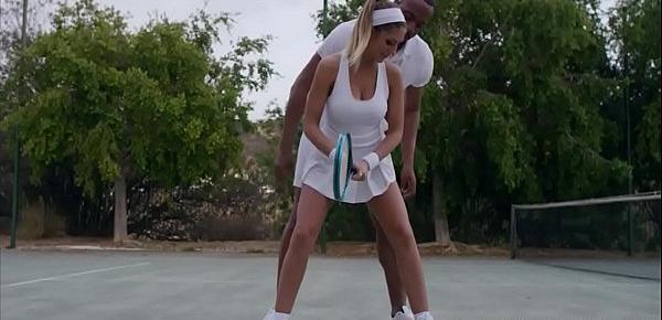  Cute teenie chick fucked by the BBC of her tennis coach